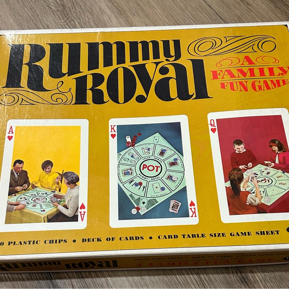 Vintage 1965 Rummy Royal Board Game Complete & Never Used